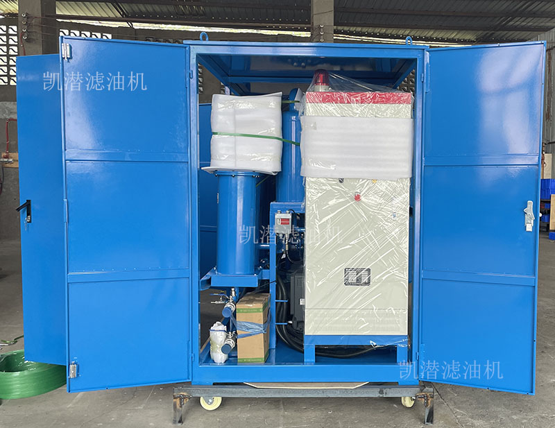 大慶某電廠-雙級真空濾油機拆箱現場！