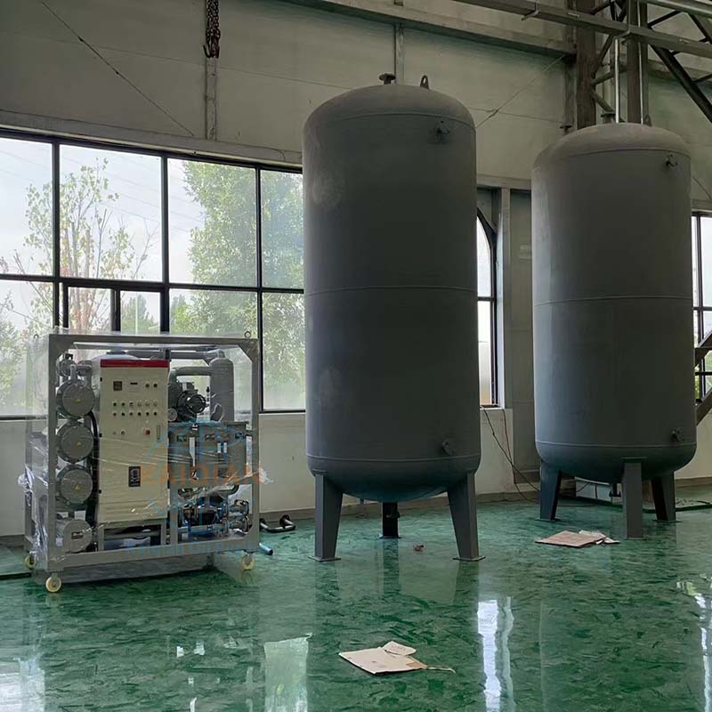 雙級真空濾油機現場